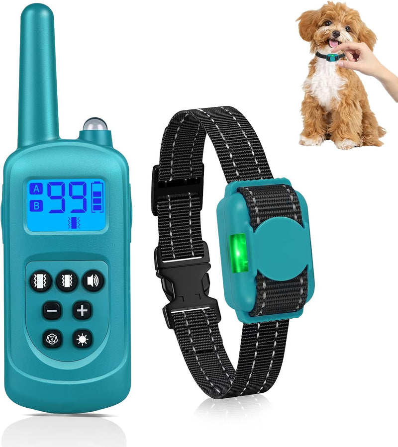 Smallest No Shock Dog Training Collar, Lightest Vibrating Dog Collar with Remote, Vibration Collar for Small Dogs 5-15lb