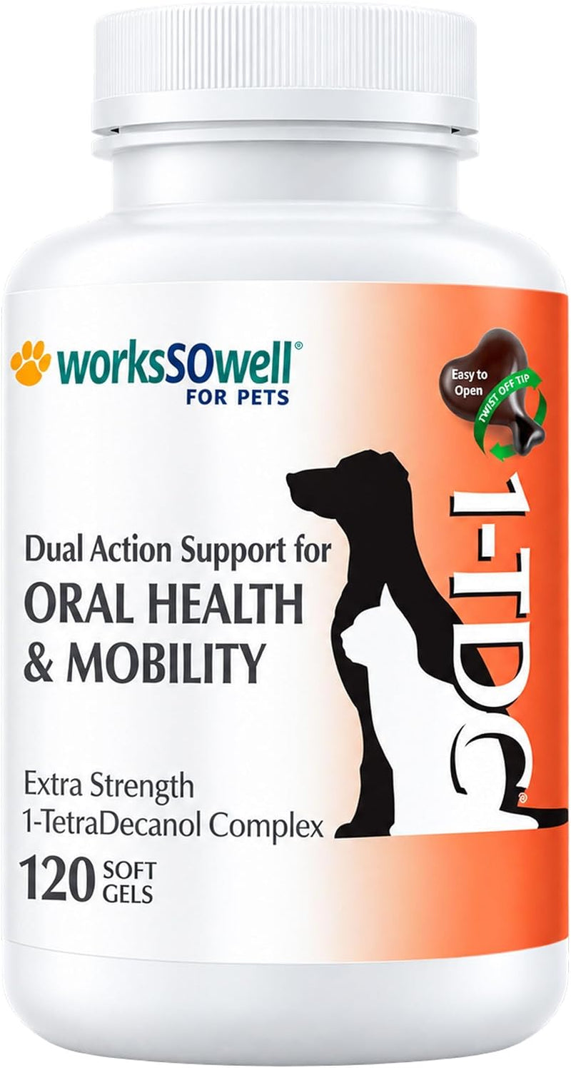 1-TDC Dual Action Joint & Gum Support Soft Gels for Dogs & Cats - 120 ct