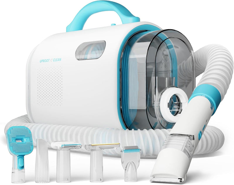 Uproot Clean Pet Grooming Vacuum for Dogs & Cats: 7-in-1, Quiet & Mess-Free
