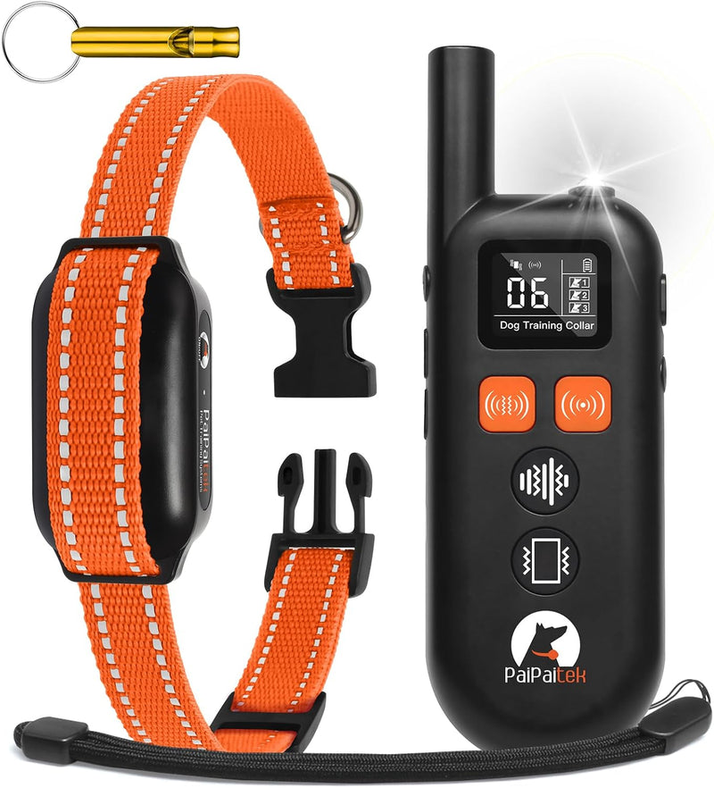Vibrating Dog Collar No Shock - 3300ft Dog Training Collar with Remote for 10-120lbs Small Medium Large with Beep, Vibra