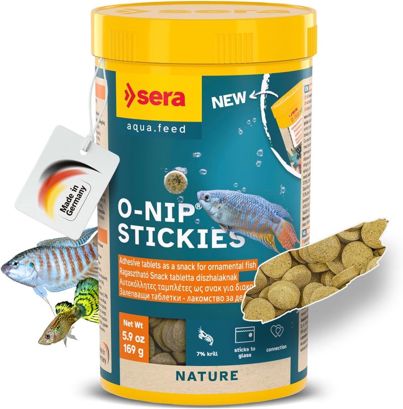 Sera O-Nip Stickies 265 Tabs 8.45 oz | Ornamental Fish Food Tablets