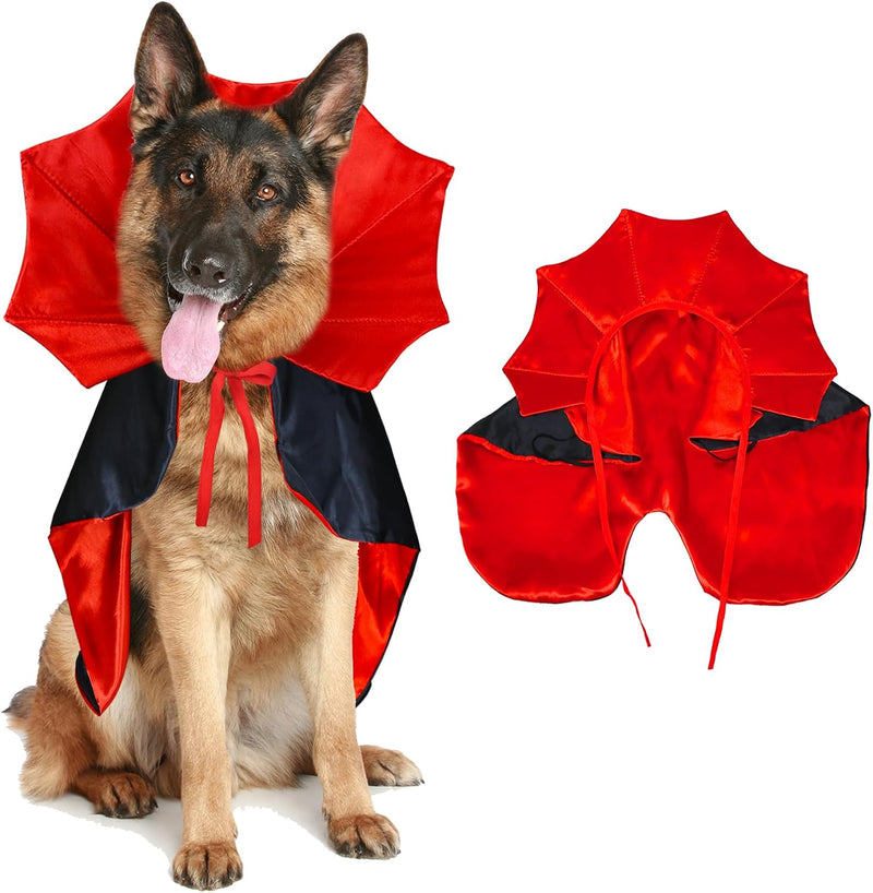 GOYOSWA Dog Halloween Costumes, Dog Vampire Devil Cloak Cape Costume Halloween Costumes for Small Medium Large Dogs Pets