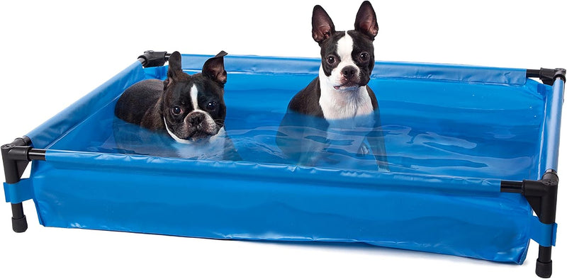 K&H Dog Pool, Portable Pet Bath, Large 42x30in Chill Blue
