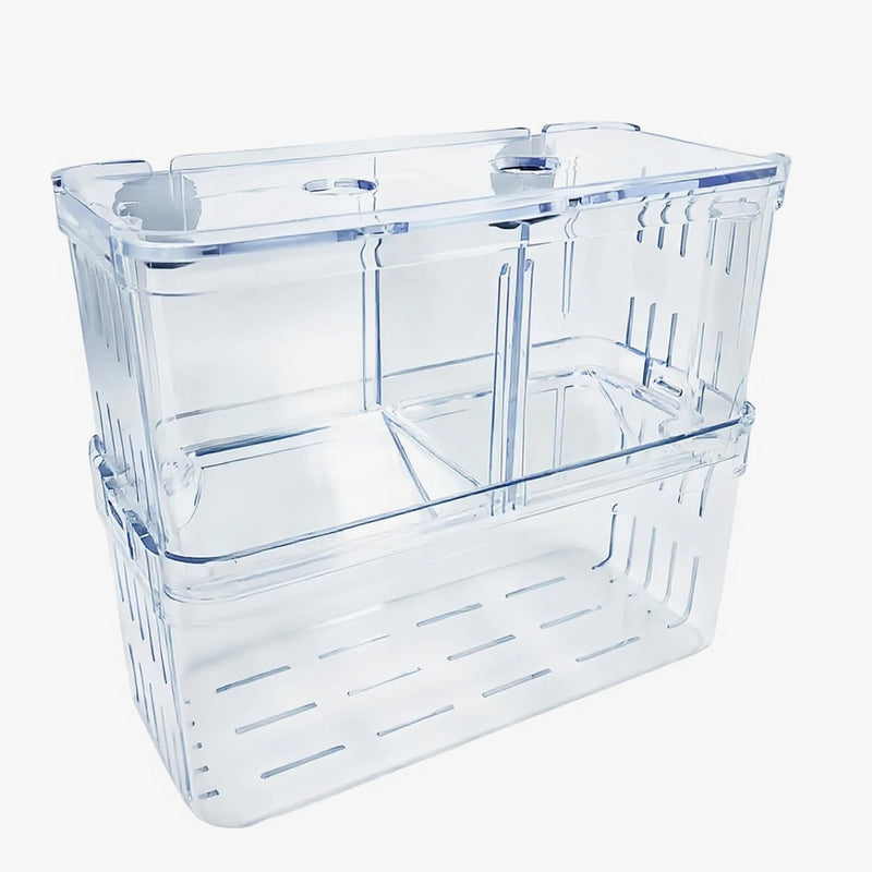 Mipukbay Large Aquarium Isolation Breeding Box, Acrylic Transparent Aquarium Breeder Box for Fish Fry Hatching, Shrimp B