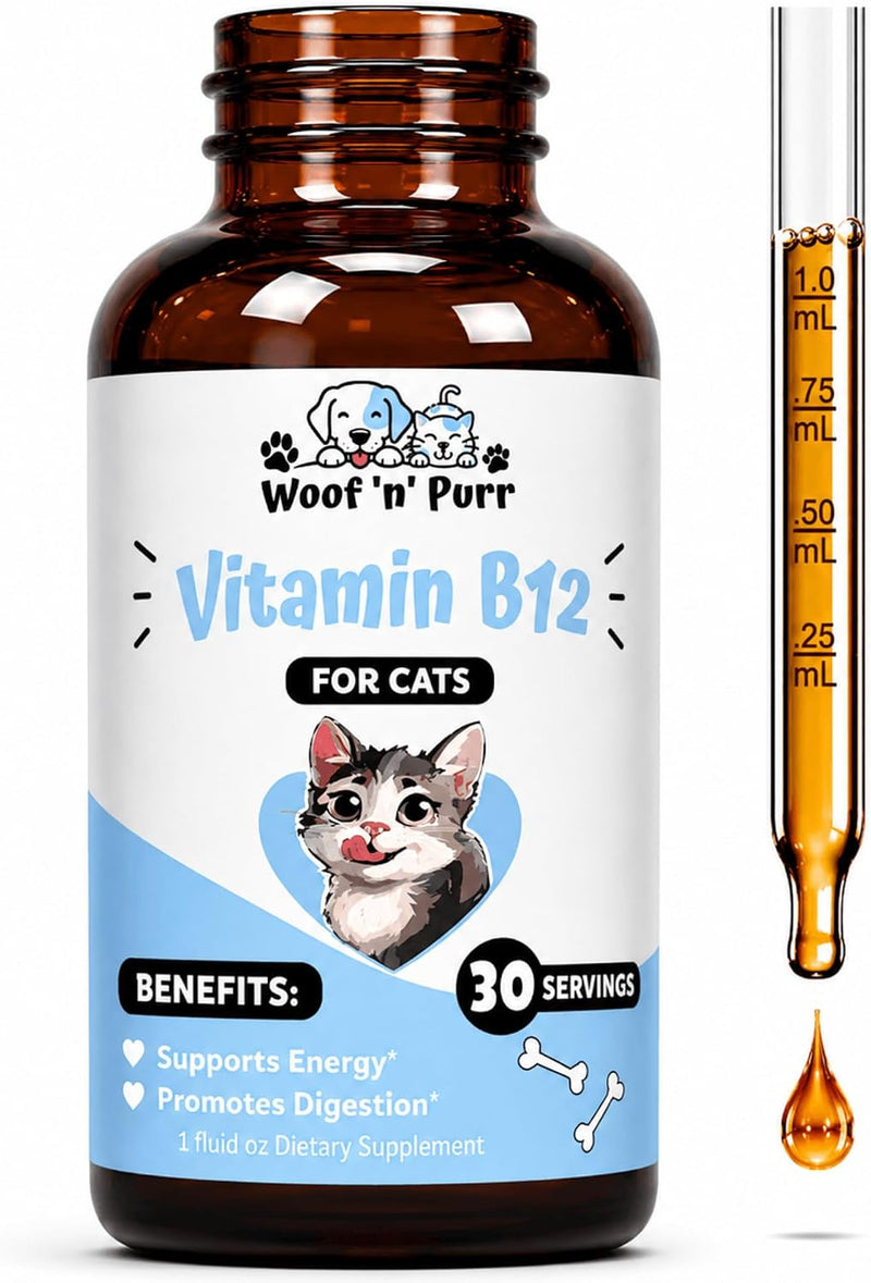 B12 for Cats - Vitamin B12 for Cats - Helps to Support Healthy Energy Levels, Appetite, Digestion, & Much More - Cat App