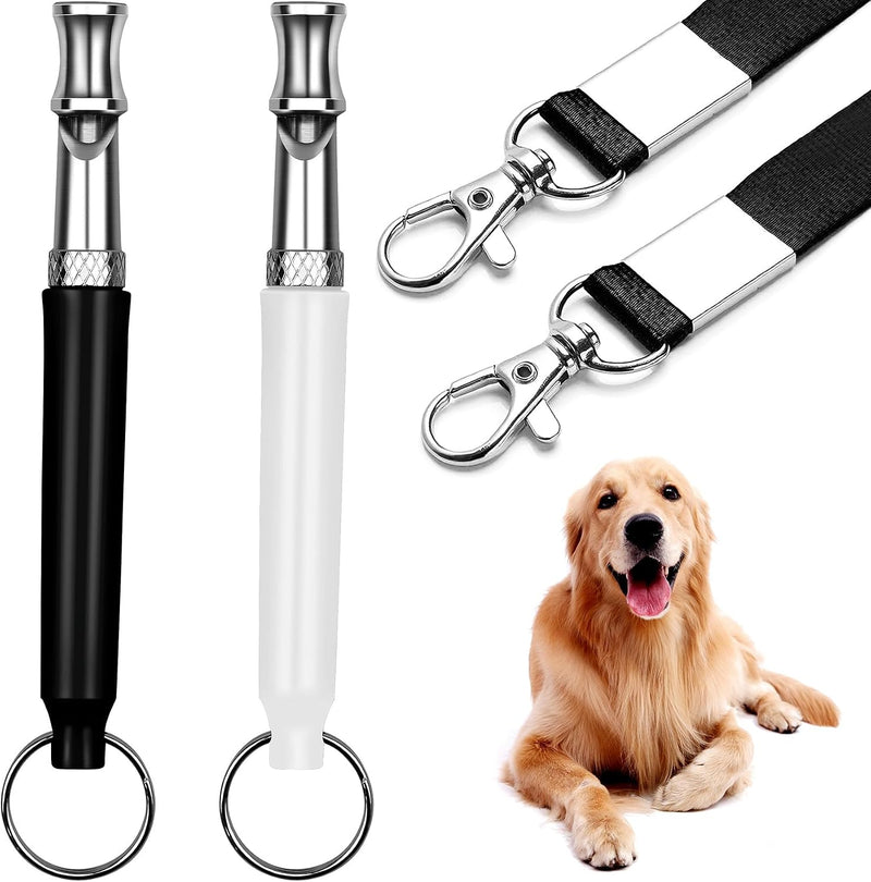 2 Pack Dog Whistle, Dog Whistle to Stop Barking Neighbors Dog, Adjustable Ultrasonic Silent Dog Whistle, Professional Re