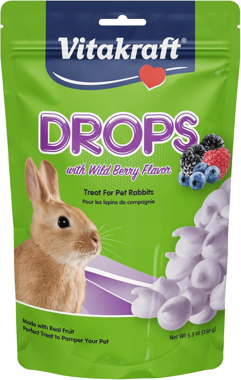 Vitakraft Drops Rabbit Treat with Wildberry Flavor 5.3 oz.