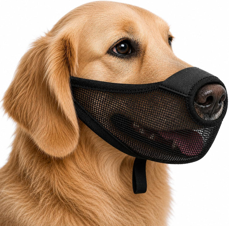 Dog Muzzle, Soft Air Mesh Muzzles for Medium Sized Dogs, Breathable Dog Mussels for Scavenging Biting Licking & Barking,