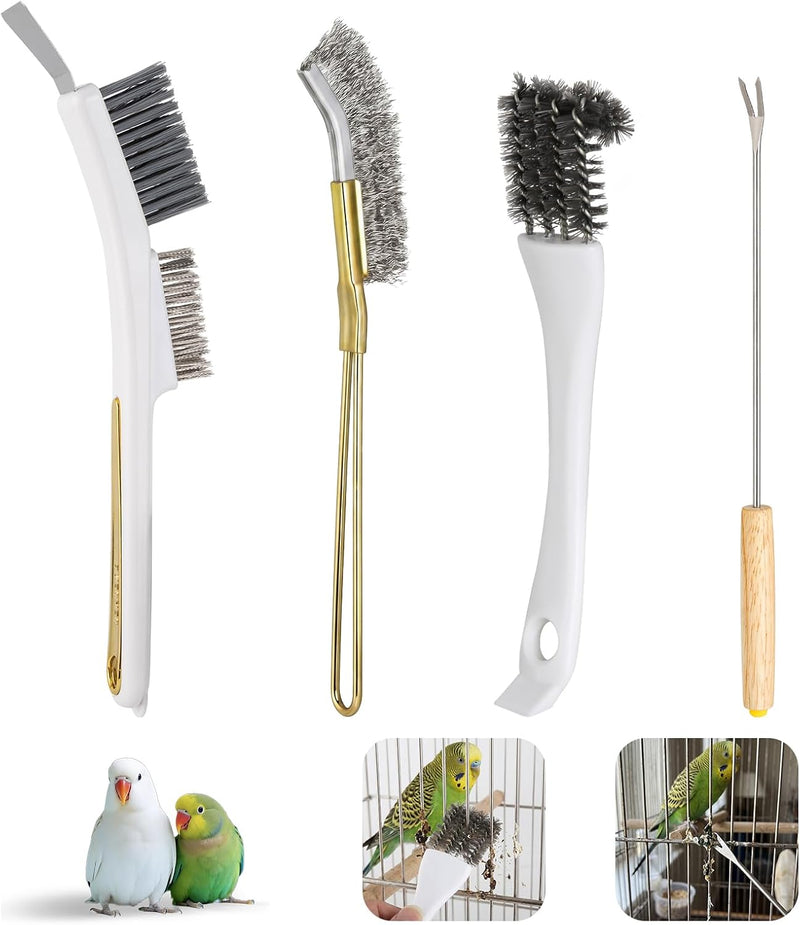 Bird Cage Accessories Bird Poop Remover Brush, Bird Cage Cleaner Brush for Poop Off Bird Poop Remover, Parrot Cage Clean
