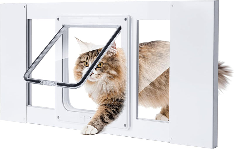 【Solid Wood】 Cat Door for Window,Fit Width 21