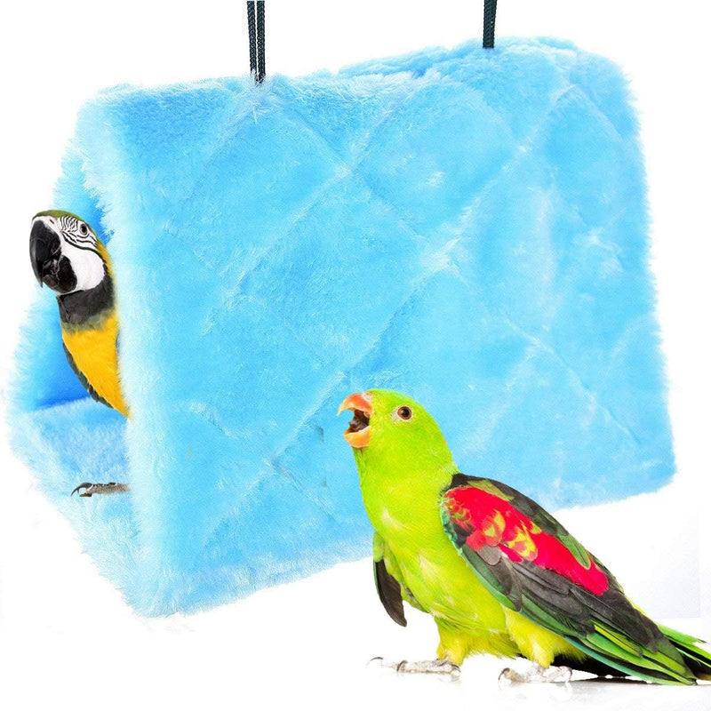 MOACC Winter Warm Bird Nest House Shed Hut Hanging Hammock Finch Cage Plush Fluffy Birds Hut Hideaway for Hamster Parrot