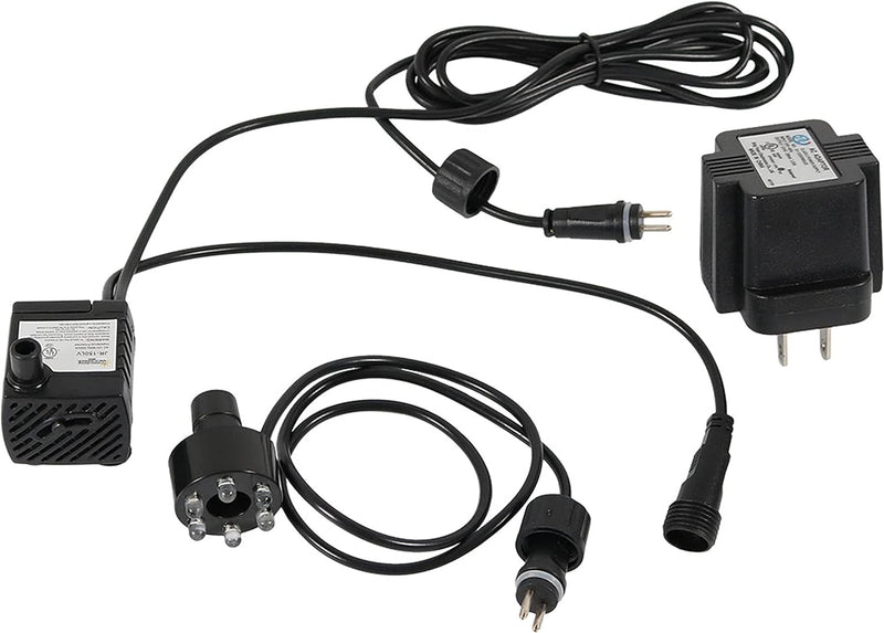 Sunnydaze 40GPH Submersible Fountain Pump with White LED & Transformer
