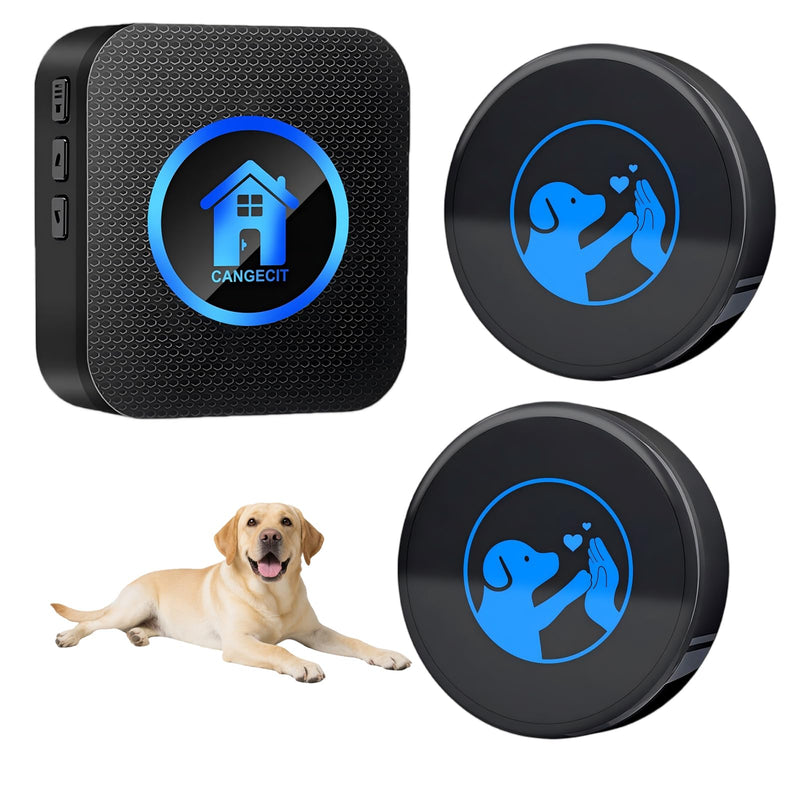 Dog Door Bell for Potty Training, Smart Wireless Doggie Doorbell to Go Outside, 1000 Feet Long Range with IP65 Waterproof Super-Light Touch Button, 60 Melodies & Adjustable Volume (2 Buttons)