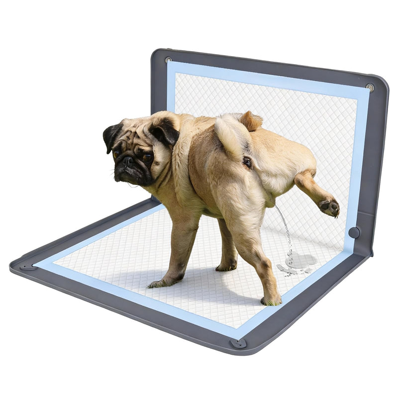 YECERCAN Pee Pad Holder for Dogs, 25.5” x 35” Silicone Dog Puppy Pad Holder, Non-Slip Rubber Mat with Raised Edges to Reduce Mess, Versatile Pee Pad Tray for Male & Female Dog Indoor Potty Training
