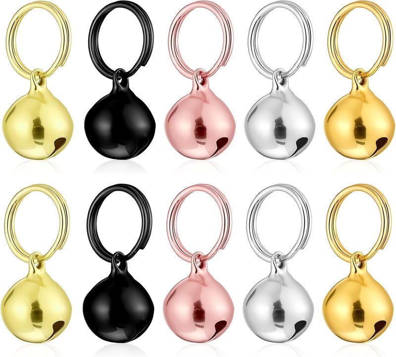 Larrel 10PCS Pet Bells for Dog Cat Collar, Dog Cat Bell for Collar, Small Pet-Collar Bells for Puppy and Kitten, Made of