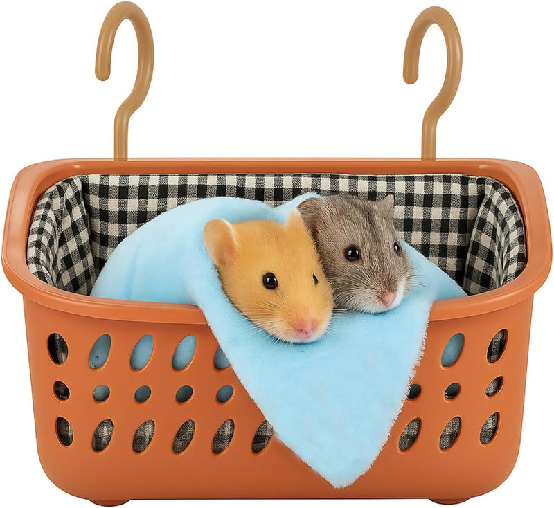 JWShang Rat Hammock for Cage, Chew Proof Hanging Basket Bed with Sturdy Hooks, Pet Cage Accessories, Safe Cozy Small Ani