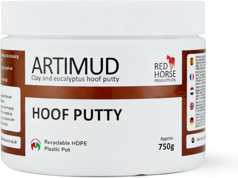 Artimud - Horse Hoof Putty | Thrush Treatment | 26.5 oz (750g) | Eucalyptus Horse Hoof Clay | Equine Frog & Sole Protect