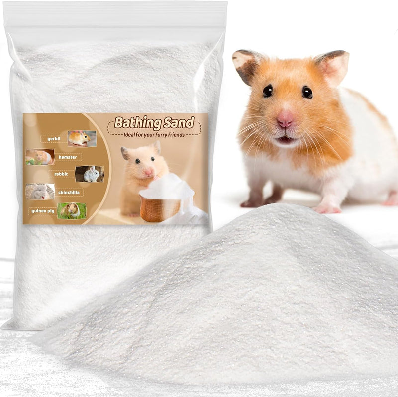 Sukh Hamster Sand Bath - White Fine Silica Sand, Hamster Hides & Cleaning