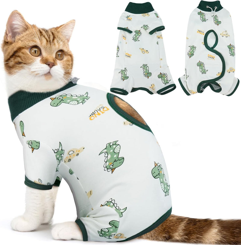 DENTRUN Cat Surgery Recovery Suit Female Male, Soft Cone Alternative Onesie