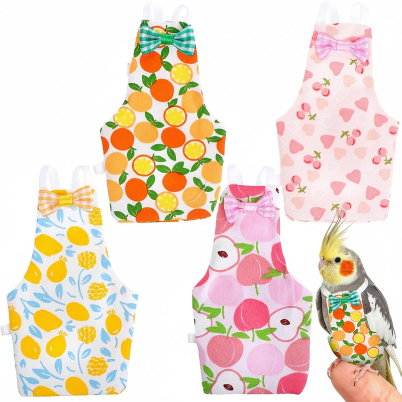 4 Pcs Bird Diaper, Parrot Diapers with Waterproof Inner