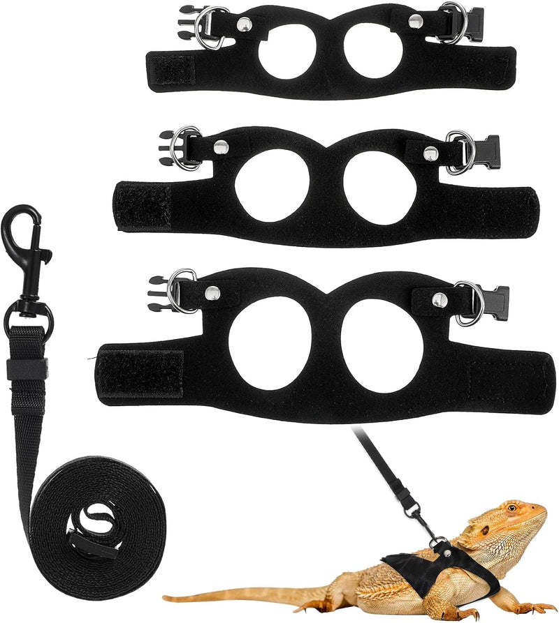 Bearded Dragon Leash and Harness Set, 3PCS Bearded Dragon Harness and Leash