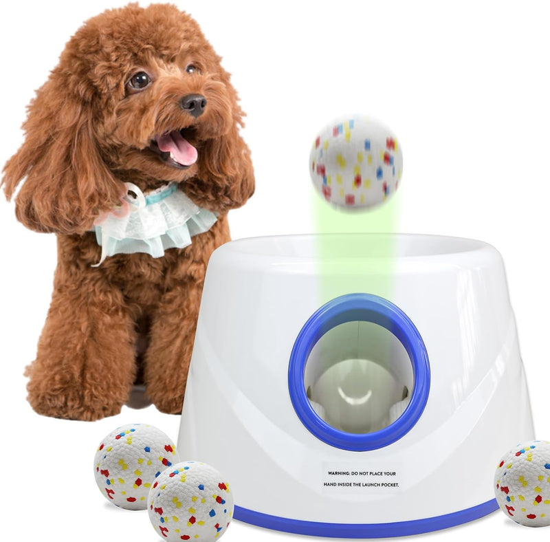 Automatic Dog Ball Launcher, Upgraded Dog Ball Throw Launcher, Adjustable Distance 20-45FT, for Small/Medium Dogs, with