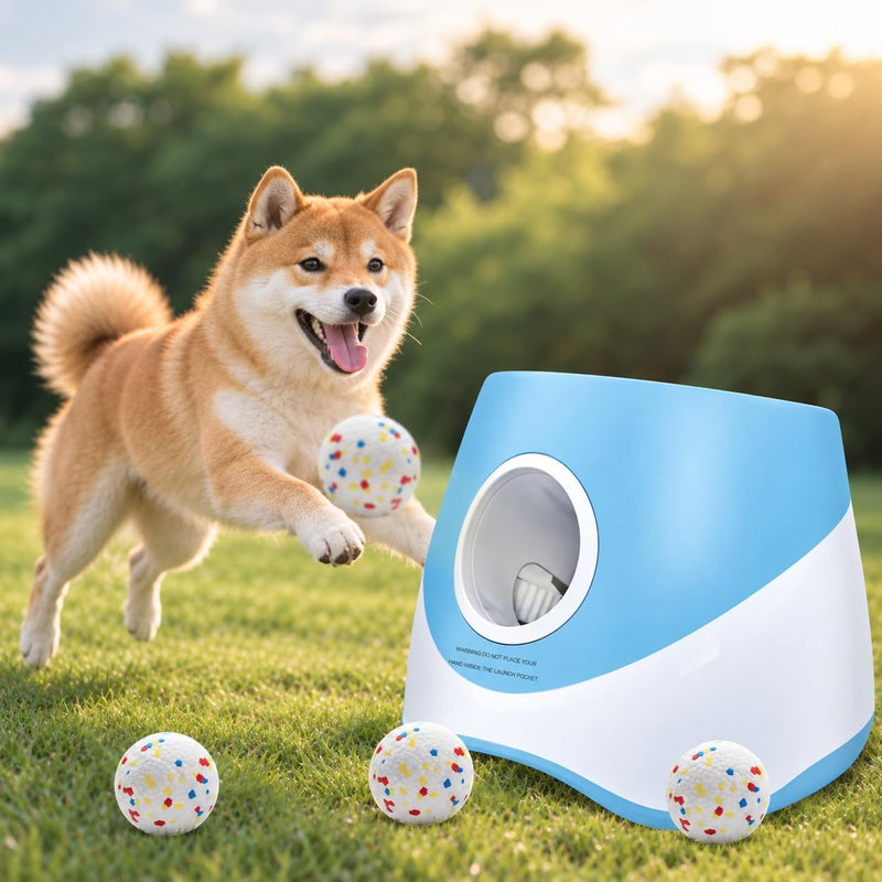 OAT & CO. Automatic Dog Ball Launcher, Anti-Jam Slide Ball Thrower for Dogs, ETPU Waterproof Ball, 3 Distance Settings 2