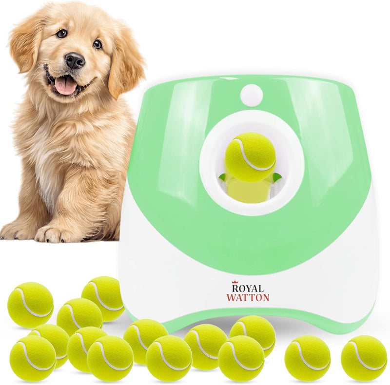 Automatic Dog Ball Launcher for Dogs with 10 Balls, Rechargeable Fetch Toy