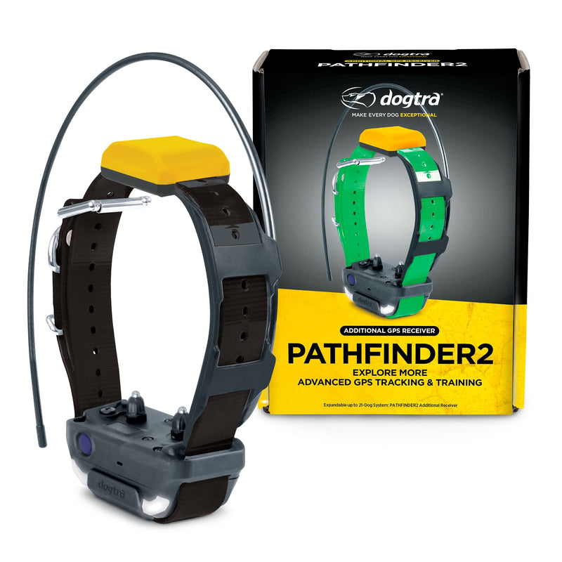 Dogtra Pathfinder 2 Additional Receiver Dog GPS Tracker e Collar Black LED Light No Monthly fees Free App Waterproof Smartwatch Control Satellite Real Time Tracking Long Range Smartphone Required