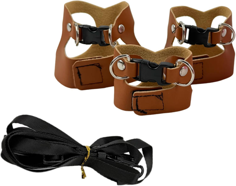 3 Pack Rat Harness and Leash Set, Adjustable Small Pet Vests