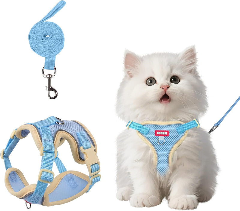 wanheart Cat Harness and Leash Set Escape-Proof Adjustable cat Leash and Harness Combo Suitable for All cat Breeds