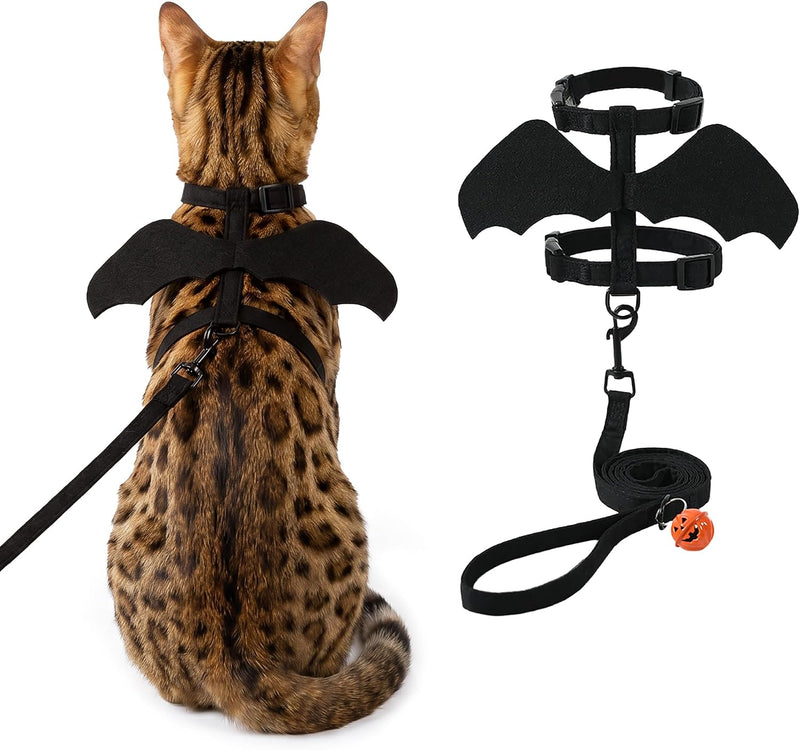 Tensho Cat Harness and Leash with Bat Wings Escape Proof Adjustable