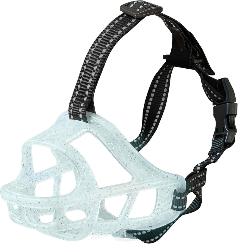 Dog Muzzle, Basket Muzzle for Small Medium Large Dogs, Lightweight Breathable Cage Mouth Cover Prevents Biting & Chewing
