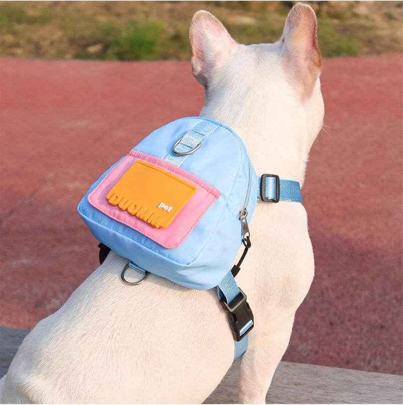 Backpack for Small Dogs to Wear,Dog Backpack with Leash, Adjustable Pet Backpack Harness, Suitable for Small and Medium