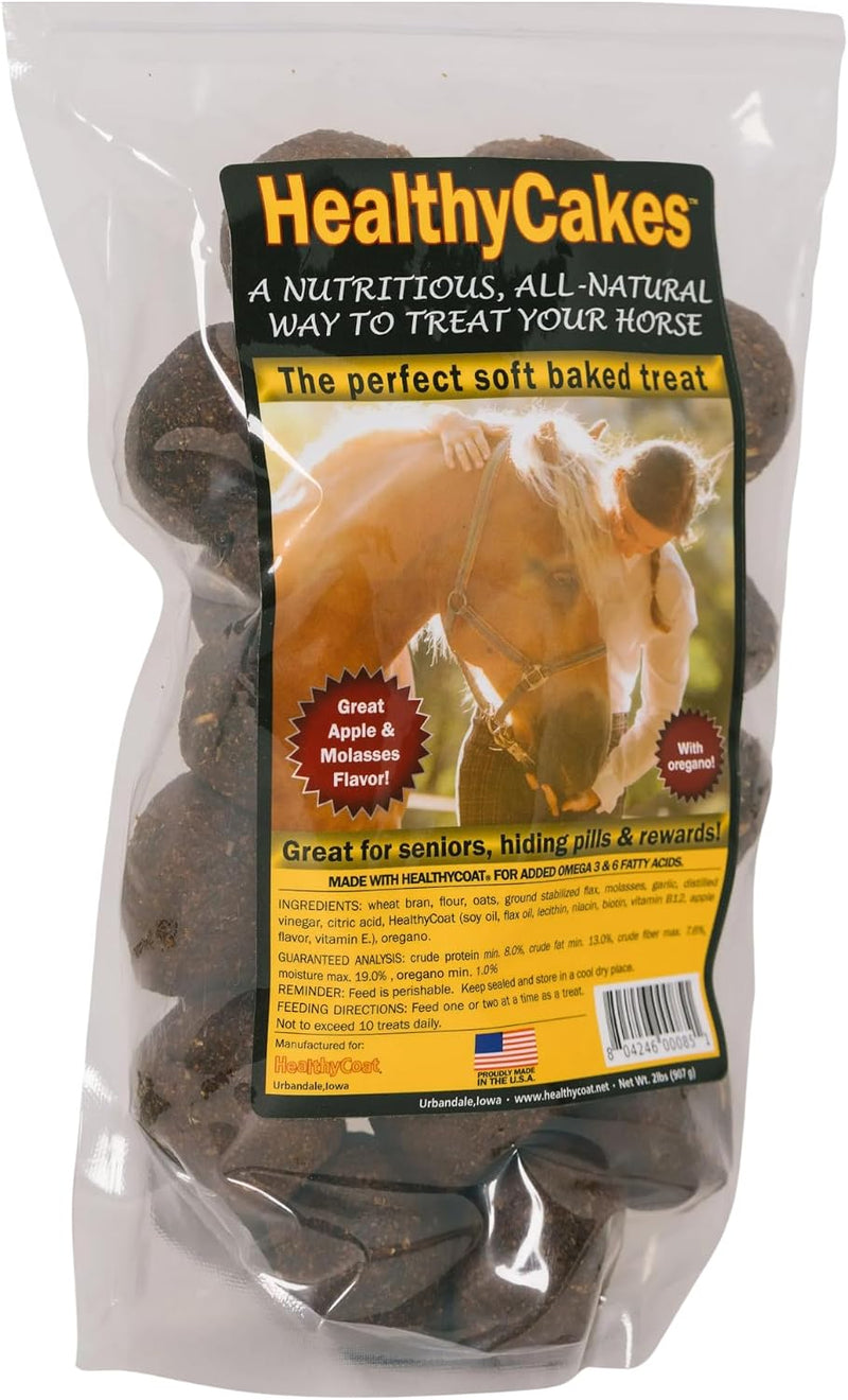 HealthyCakes 2 lbs., Soft Baked Treats for Horses, Contains Omega 3 & 6
