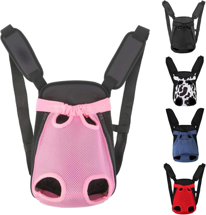 Inspack Dog Backpack Carrier/Cat Carrier, Adjustable Pet Front Carriers Travel Bag for Puppy Medium Dogs, Legs Out, Soft