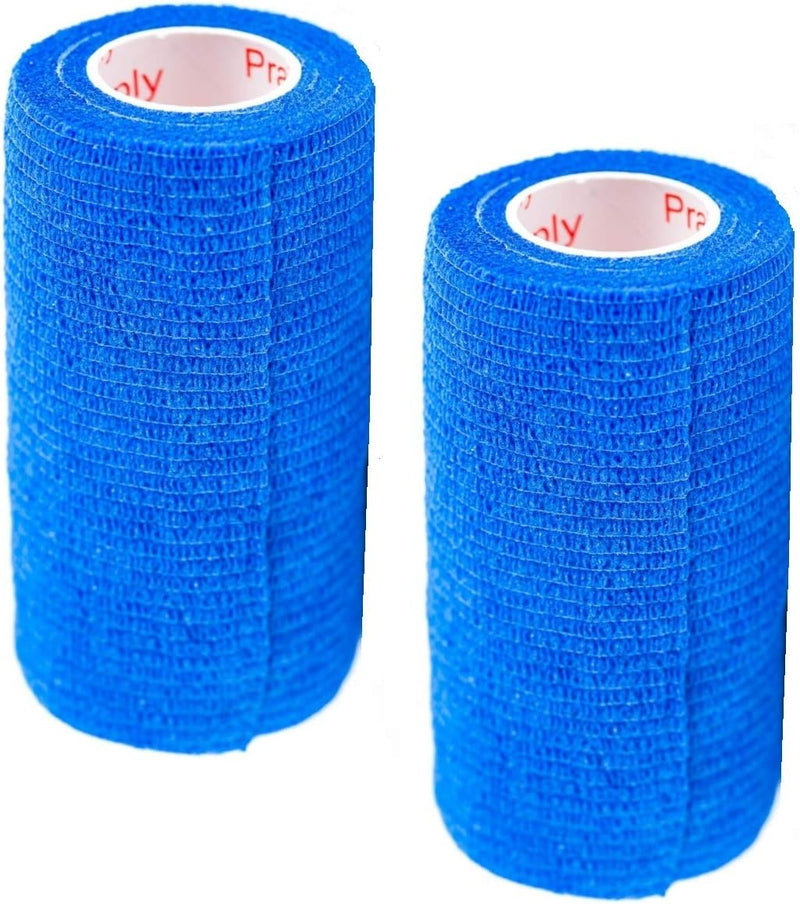 2 Inch Self Adhesive Bandage Wrap & Athletic Tape - 2Pk, Blue