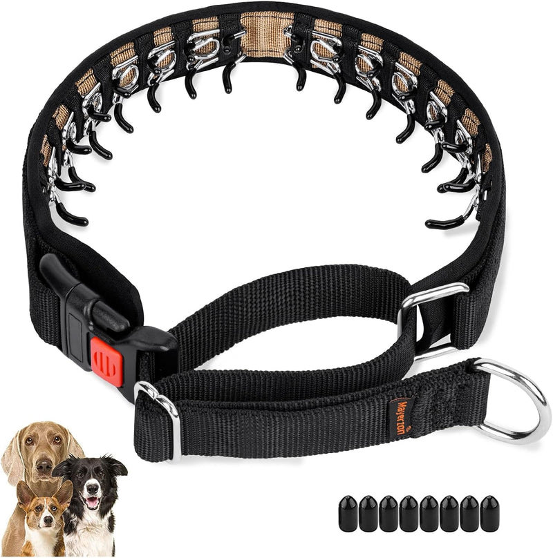 Mayerzon Martingale Dog Collar No Pull, Black, M | Neck Cir 14.5