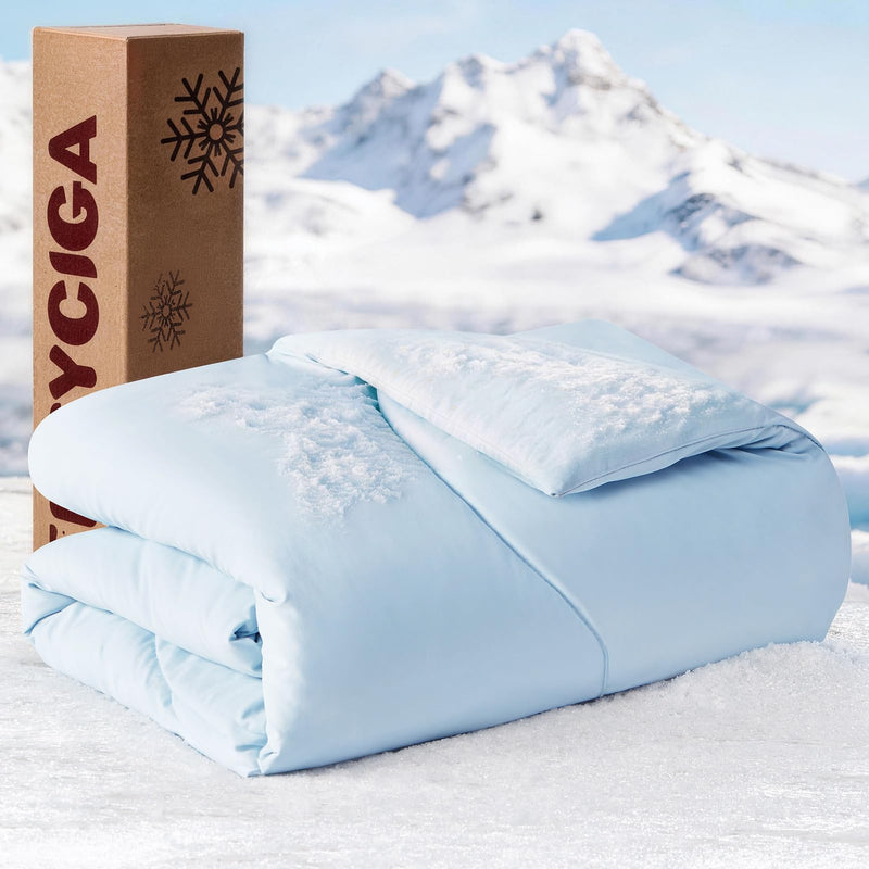 EHEYCIGA Premium Cooling Blankets for Dogs - Q-MAX>0.53, Dog Cooling Blanket Summer, Soft Dog Cooling Mat for Hot Weather, Washable Cat Pet Cooling Blanket, Blue, 30x40
