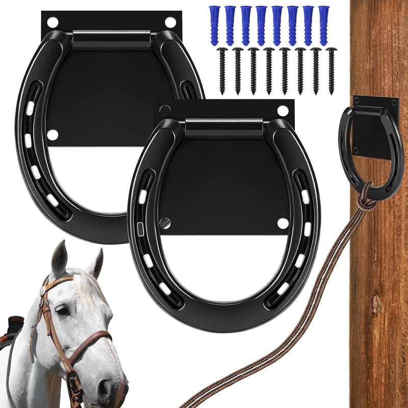 Zhengmy 2 Set Heavy-Duty Tie Ring for Horses with 8 Expansion