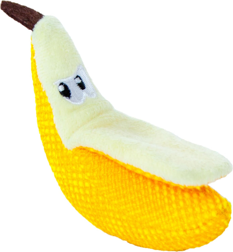 Catstages Dental Banana Cat Toy with Catnip, Dental Mesh & Crinkle Sound, Interactive Kicker for Indoor Cats & Kittens,