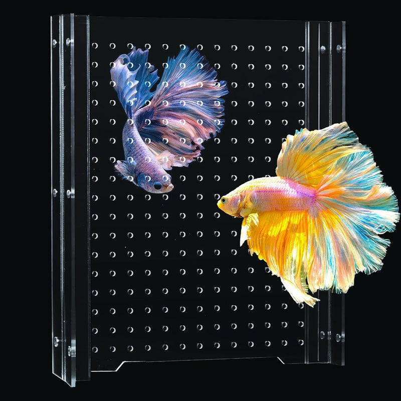 Acrylic Fish Tank Divider,10 Gallon Tank Divider,Adjustment Clear Fish Tank Separator Set with Suction Cups (10gal)