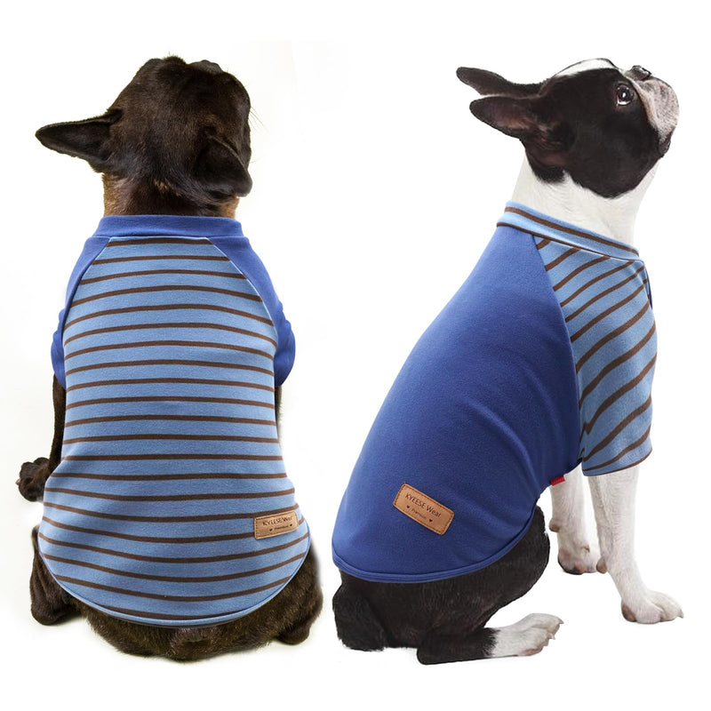 KYEESE 2Pack Dog Sweater, Soft Puppy Sweatshirt Stretchy Pullover Dog Sweater for Small Dogs Boy, Lightweight Fleece Cat Shirt Pet Clothes with Sleeves, M