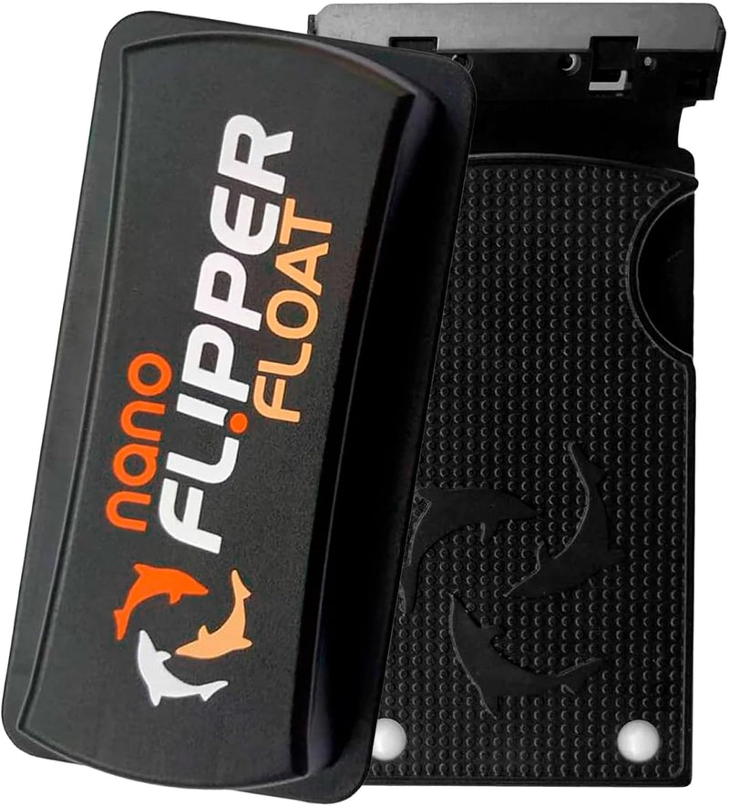 FLIPPER Float Nano Magnetic Aquarium Cleaner – 2-in-1 Flip Scrubber and Scraper, Floating Design with Strong Magnets for