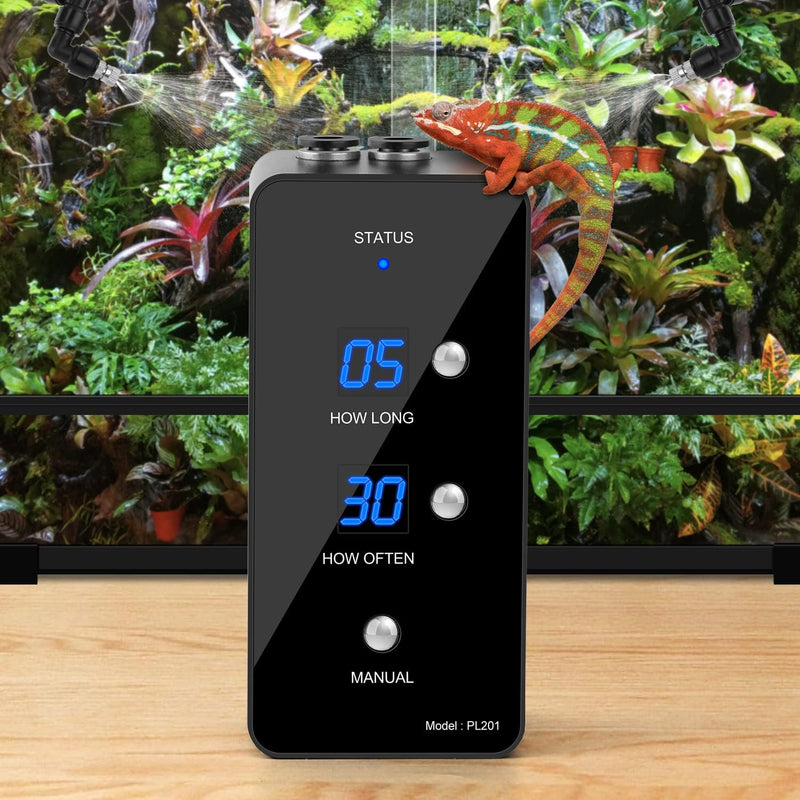 Moistenland Reptile Mister, Automatic Misting System for Reptile Tank