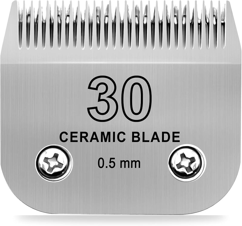 Detachable Pet Dog Grooming Clipper Ceramic Blade,Compatible with Andis Size 30 Cut Length 1/50