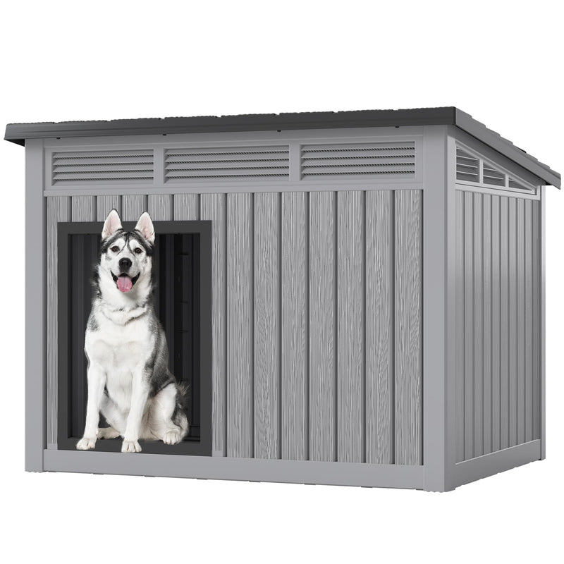 Fancyango Large Dog House for Indoor & Outdoor - Weatherproof & Removable Roof, Fits Small to Large Dogs (42.8
