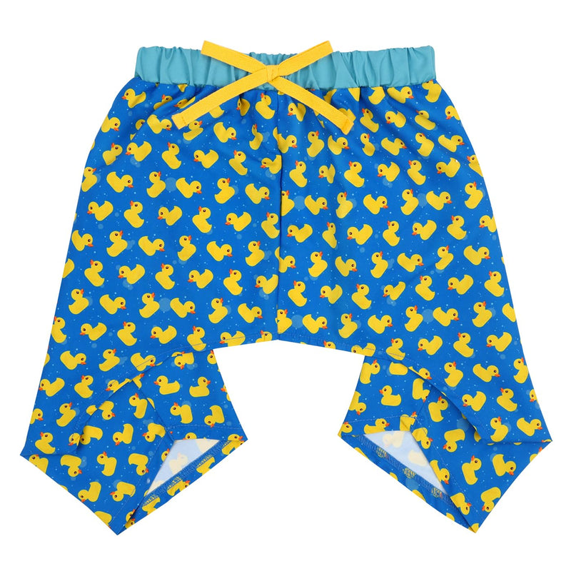 HDE Dog Swim Trunks Hawaiian Board Shorts Beach Pool Swimsuit for XS to XXL Dogs Rubber Ducks - XL