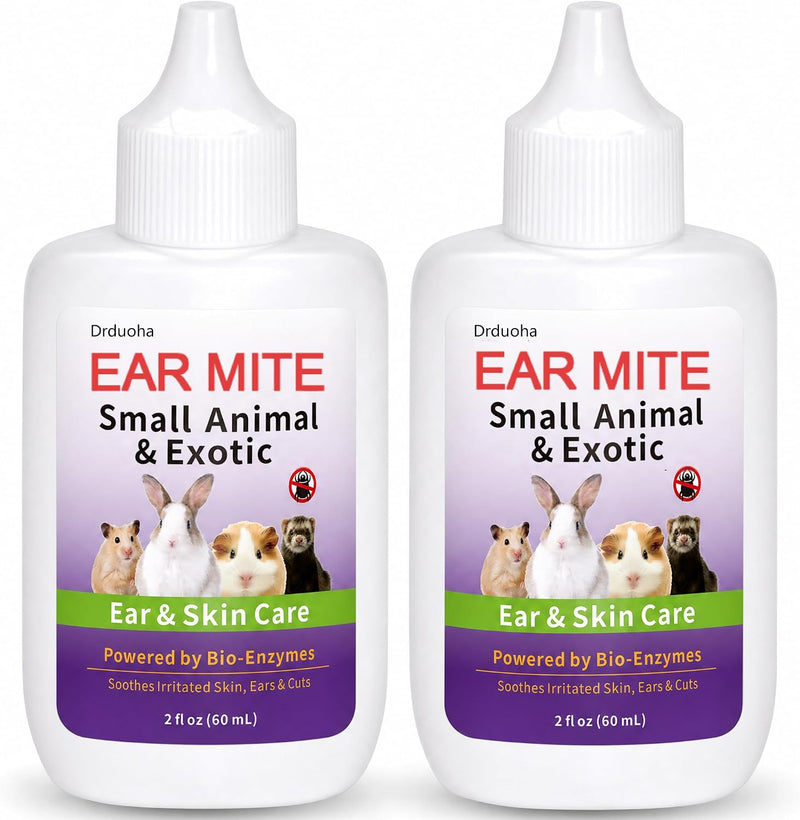 Topical Ear Infection Solution for Rabbits, Guinea Pigs & Exotics, 2-Pack