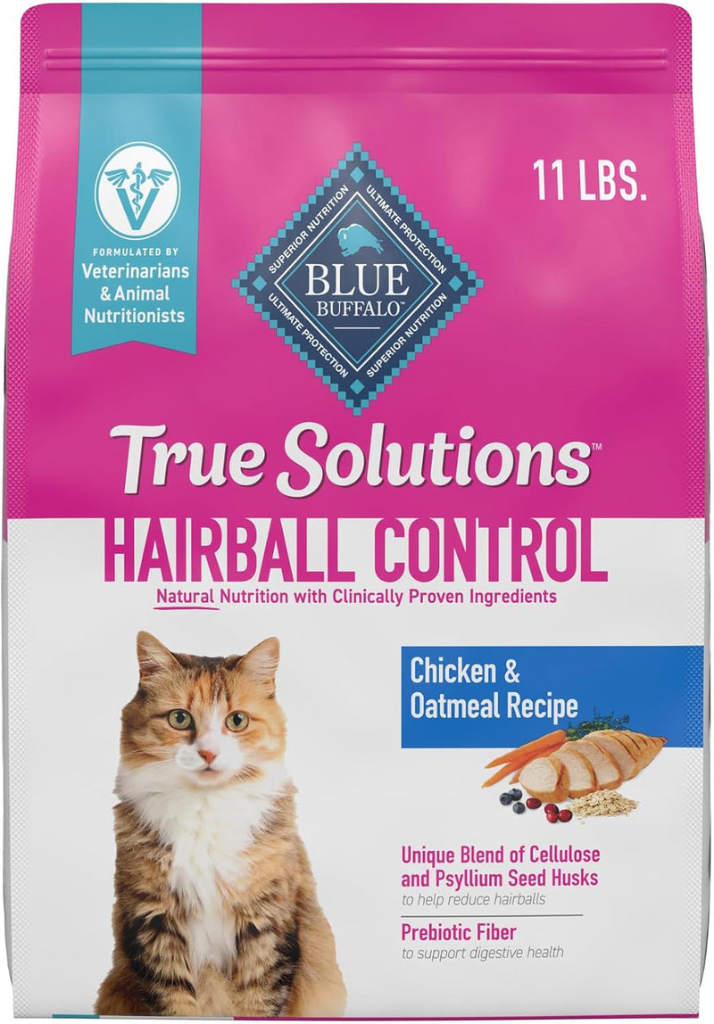 Blue Buffalo True Solutions Hairball Control Chicken Dry Cat Food, 11 lb